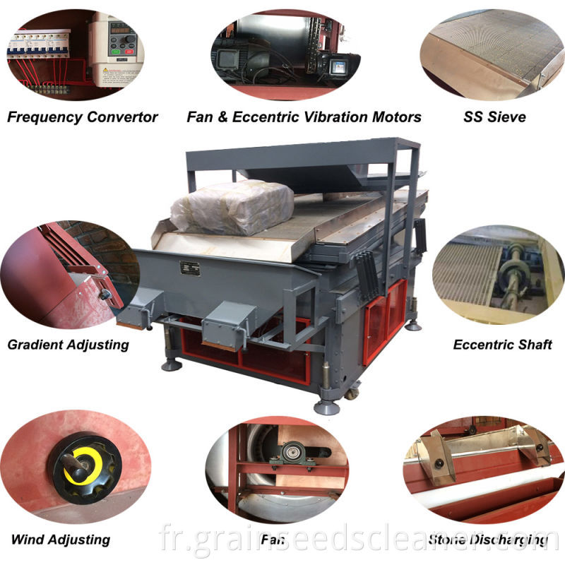 Destoner gravité du type de soufflage et type de succion